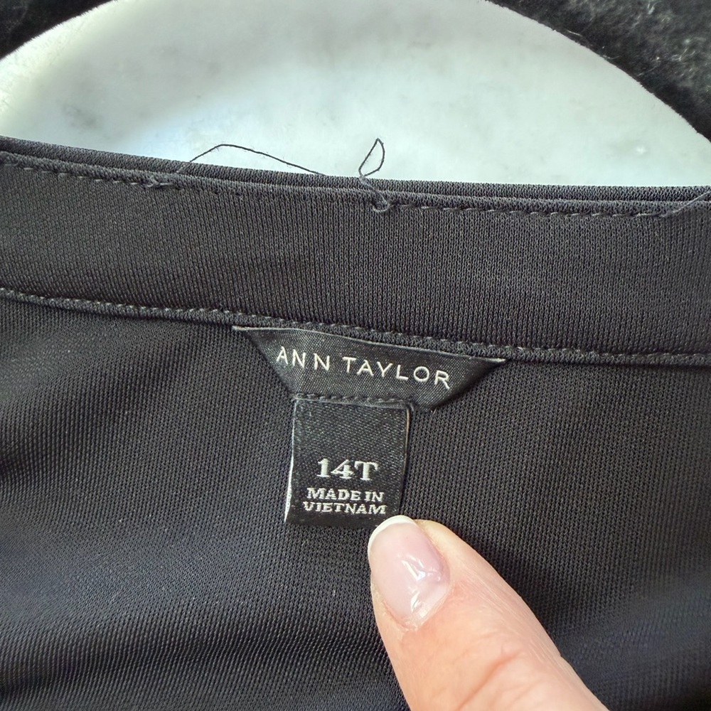 Ann Taylor Classic Black Wrap Dress Size 14Tall